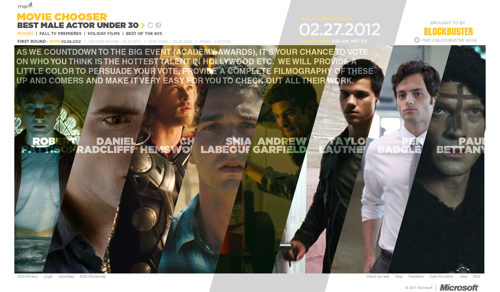 2012 ACADEMY AWARDS — slide 1