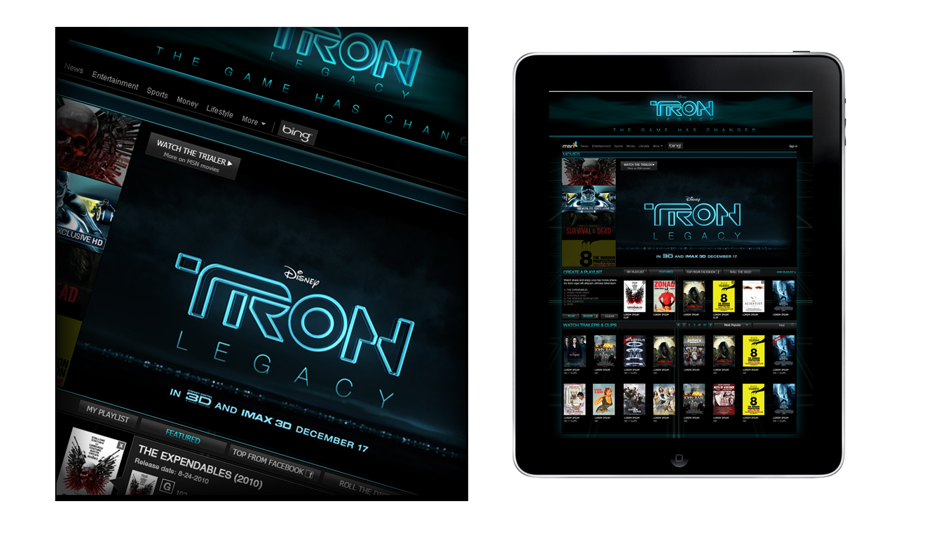 TRON COMPANION SITE — slide 2